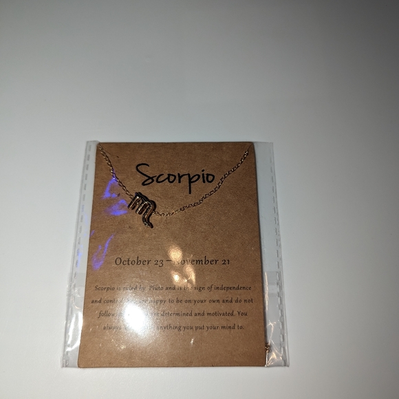 Zodiac Scorpio Sign fashion Necklace - Picture 3 of 10